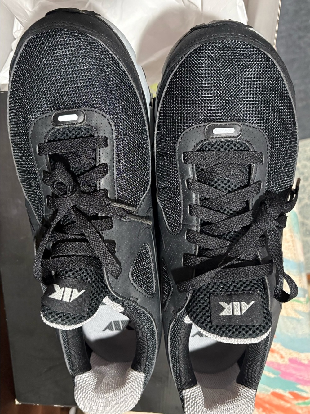 Black Men’s Mesh Athletic Sneakers - Comfort Running Shoes